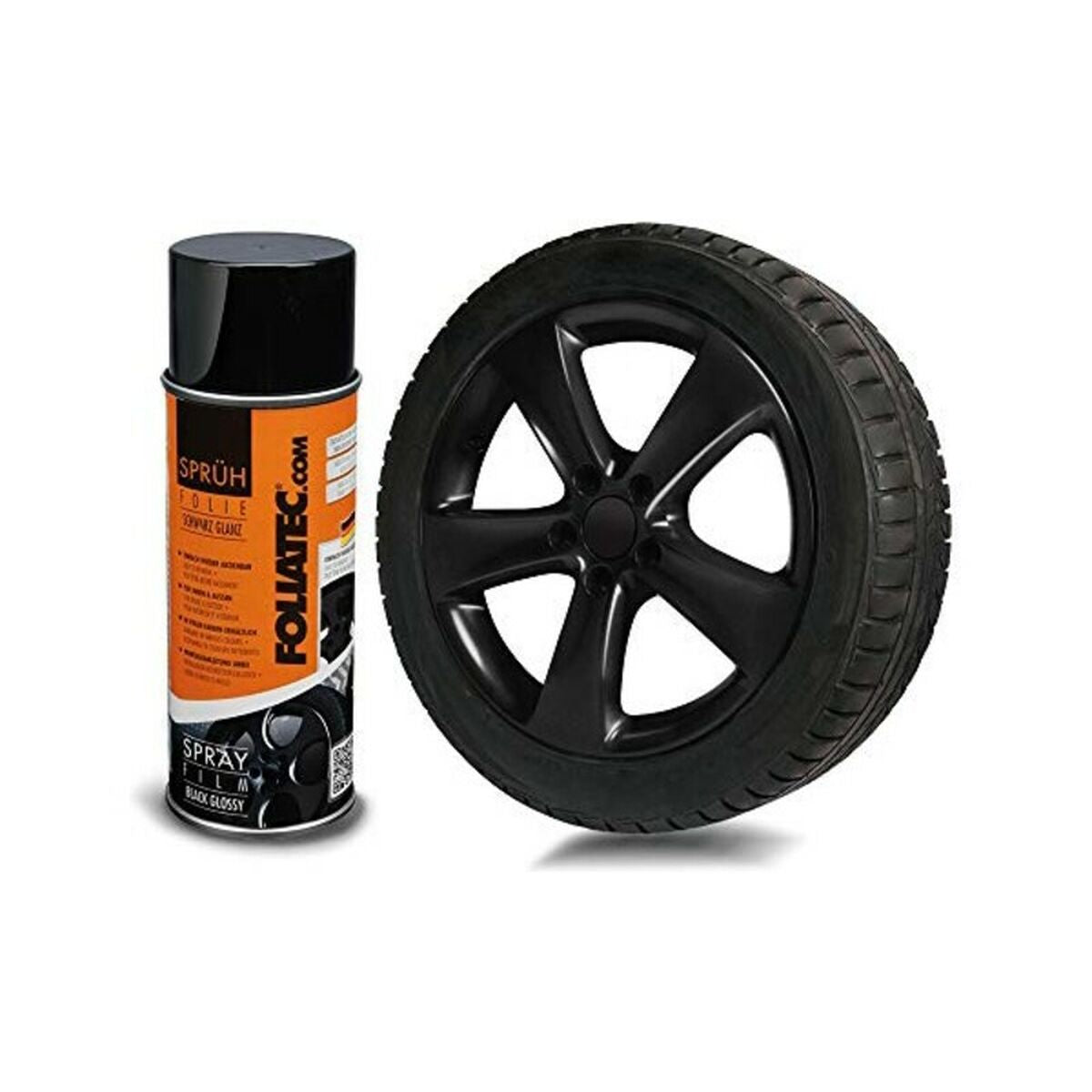 Cauciuc Lichid Spray Jante Foliatec Negru Lucios 400ml