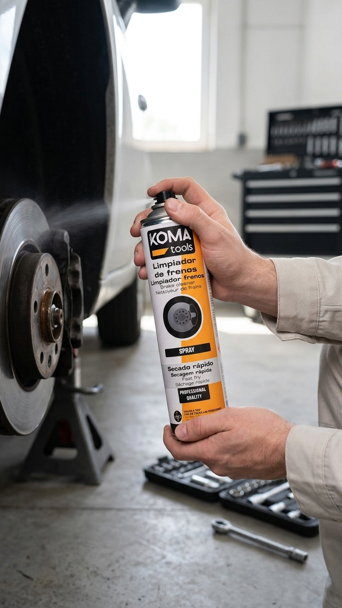 Spray Curățare Frâne Koma Tools 600ml - Contextual