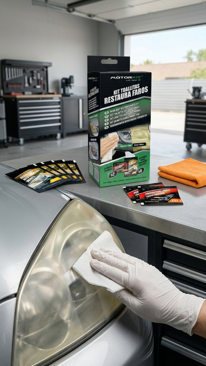 Kit Șervețele Restaurare Faruri Motorkit 8 buc - Contextual